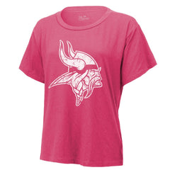 Justin Jefferson Minnesota Vikings Majestic Threads Women's Name & Number T-Shirt Pink