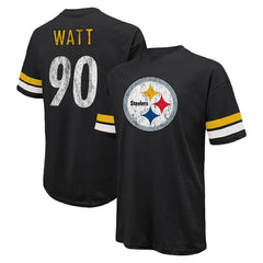 T.J. Watt Pittsburgh Steelers Majestic Threads Name & Number Oversize Fit T-Shirt Black