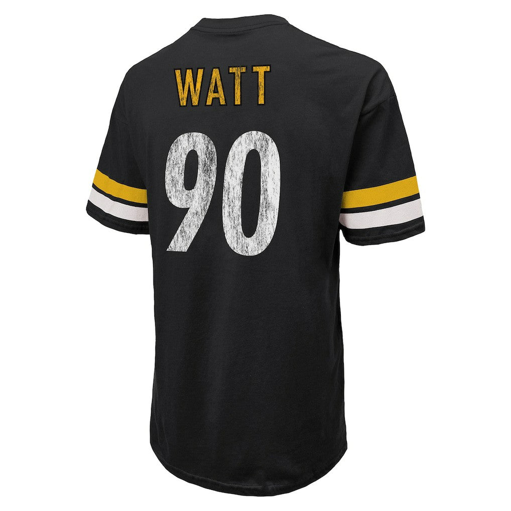 T.J. Watt Pittsburgh Steelers Majestic Threads Name & Number Oversize Fit T-Shirt Black