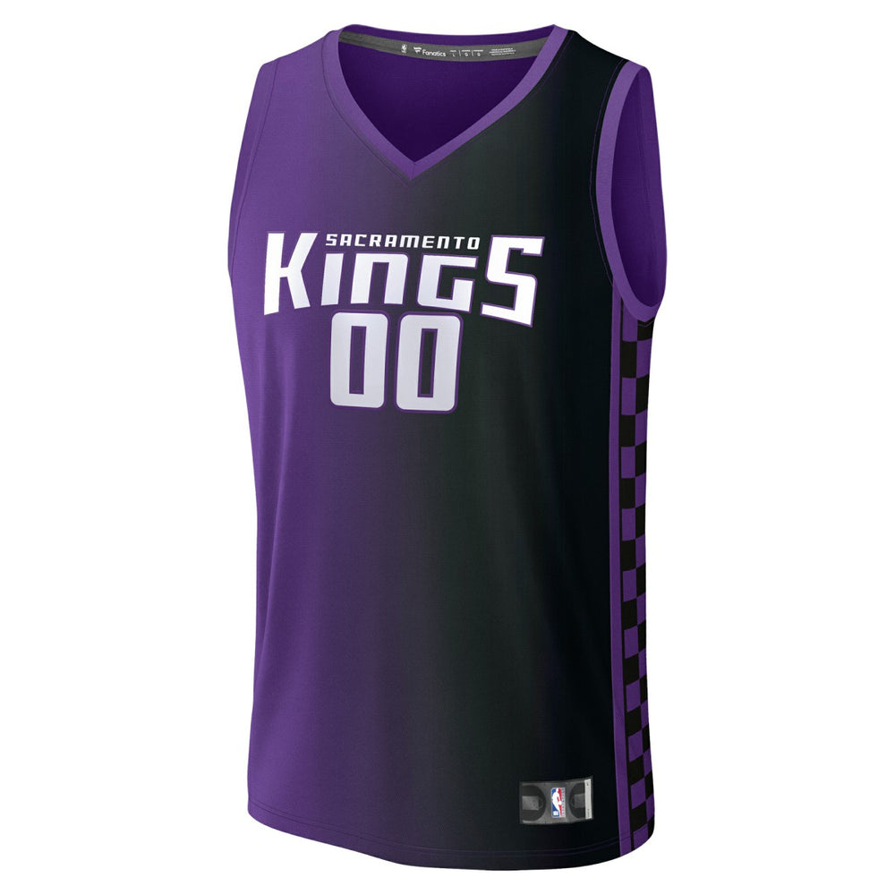 Sacramento Kings Youth Fast Break Custom Replica Jersey Purple Statement Edition