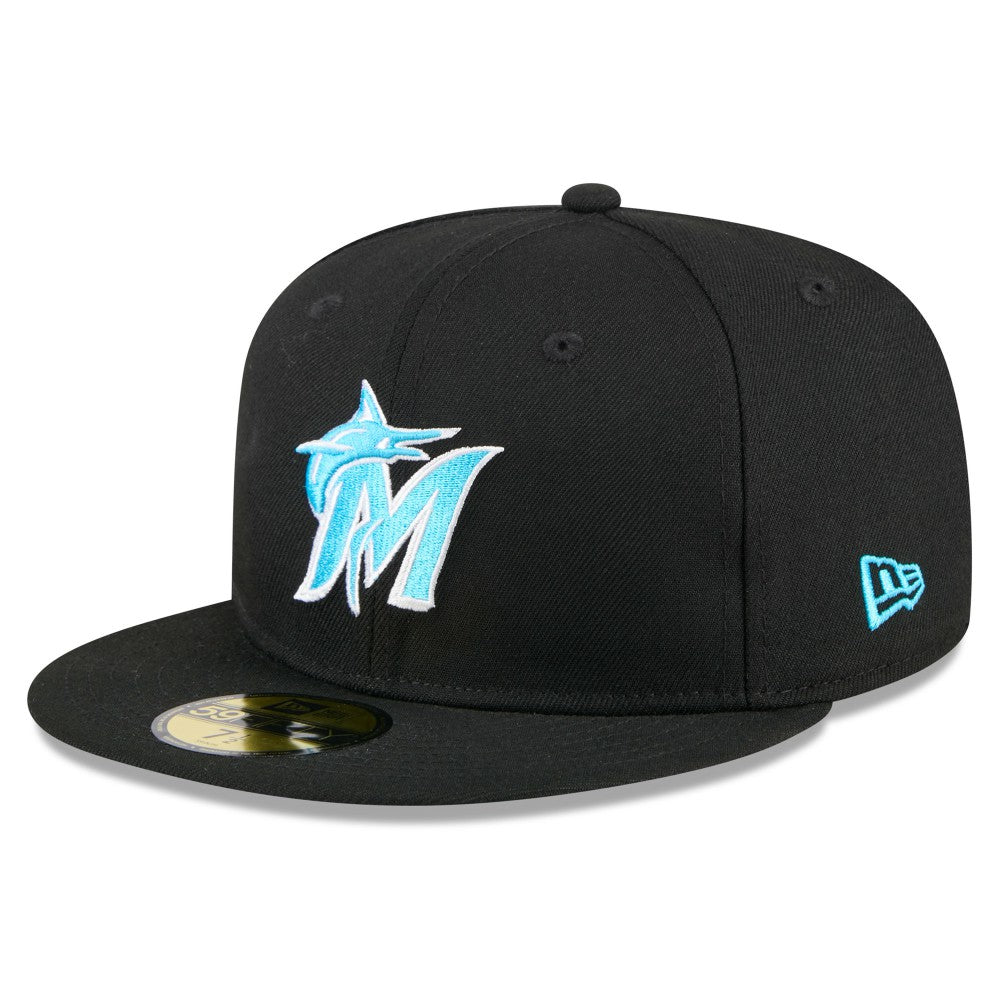 Miami Marlins New Era 2024 Father's Day 59FIFTY Fitted Hat - Black Hats