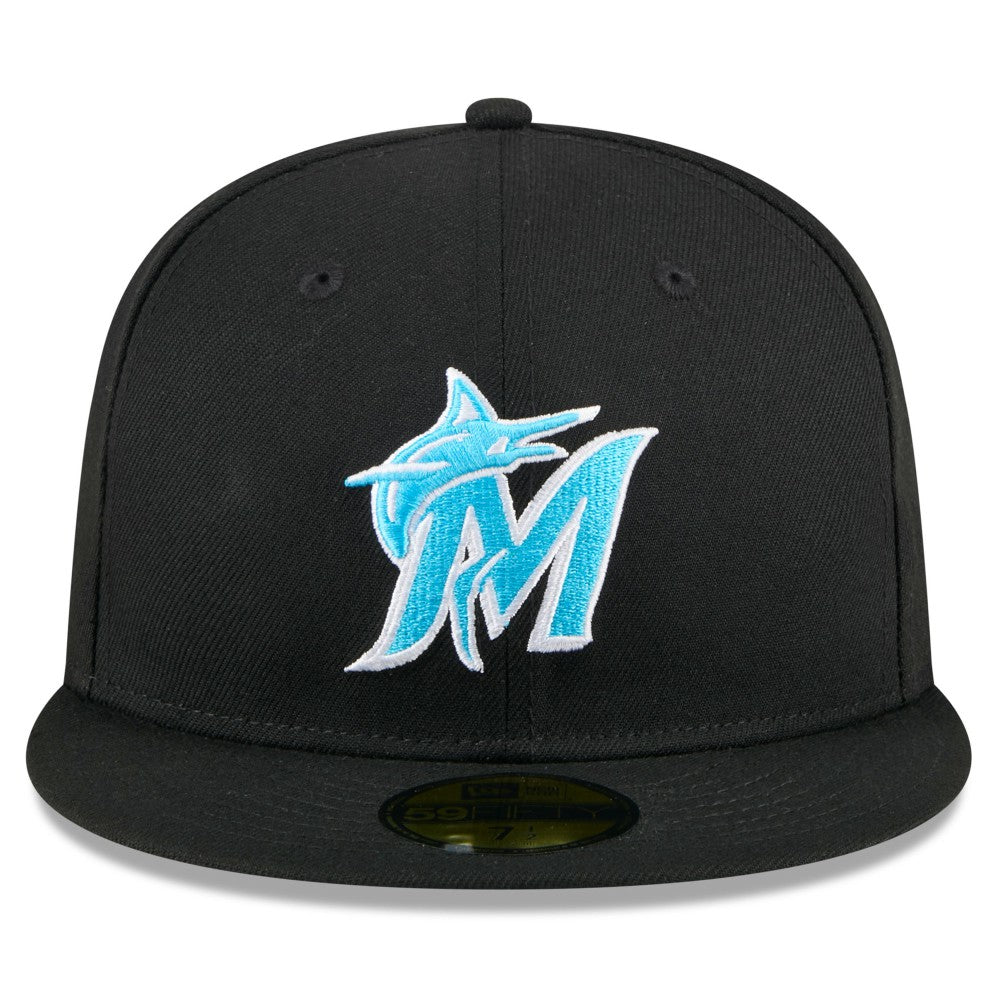 Miami Marlins New Era 2024 Father's Day 59FIFTY Fitted Hat - Black Hats