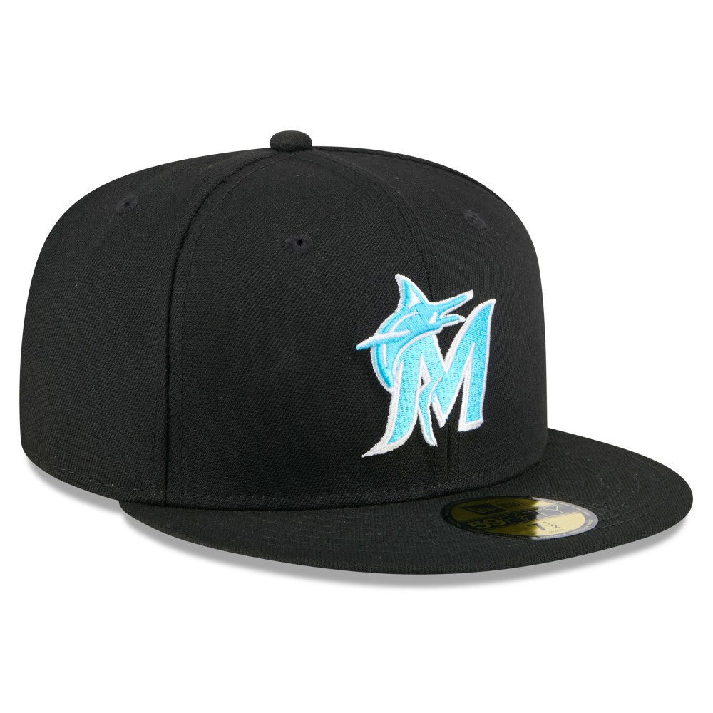 Miami Marlins New Era 2024 Father's Day 59FIFTY Fitted Hat - Black Hats