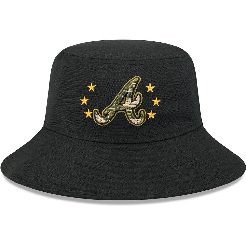 Atlanta Braves New Era 2024 Armed Forces Day Bucket Hat - Black Hats