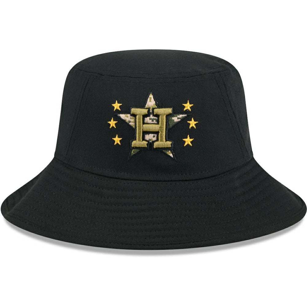 Houston Astros New Era 2024 Armed Forces Day Bucket Hat - Black Hats