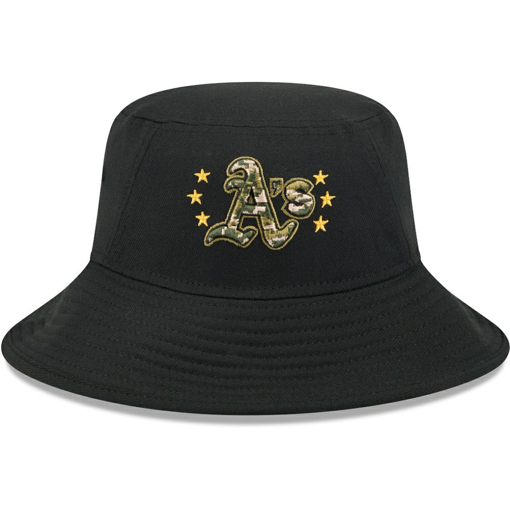 Athletics New Era 2024 Armed Forces Day Bucket Hat - Black Hats