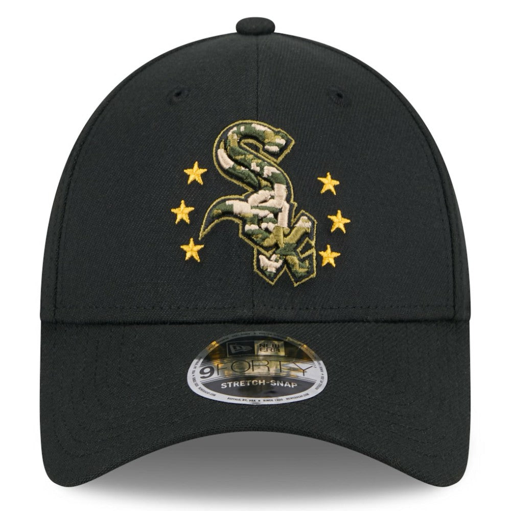 Chicago White Sox New Era 2024 Armed Forces Day 9FORTY Adjustable Hat - Black Hats