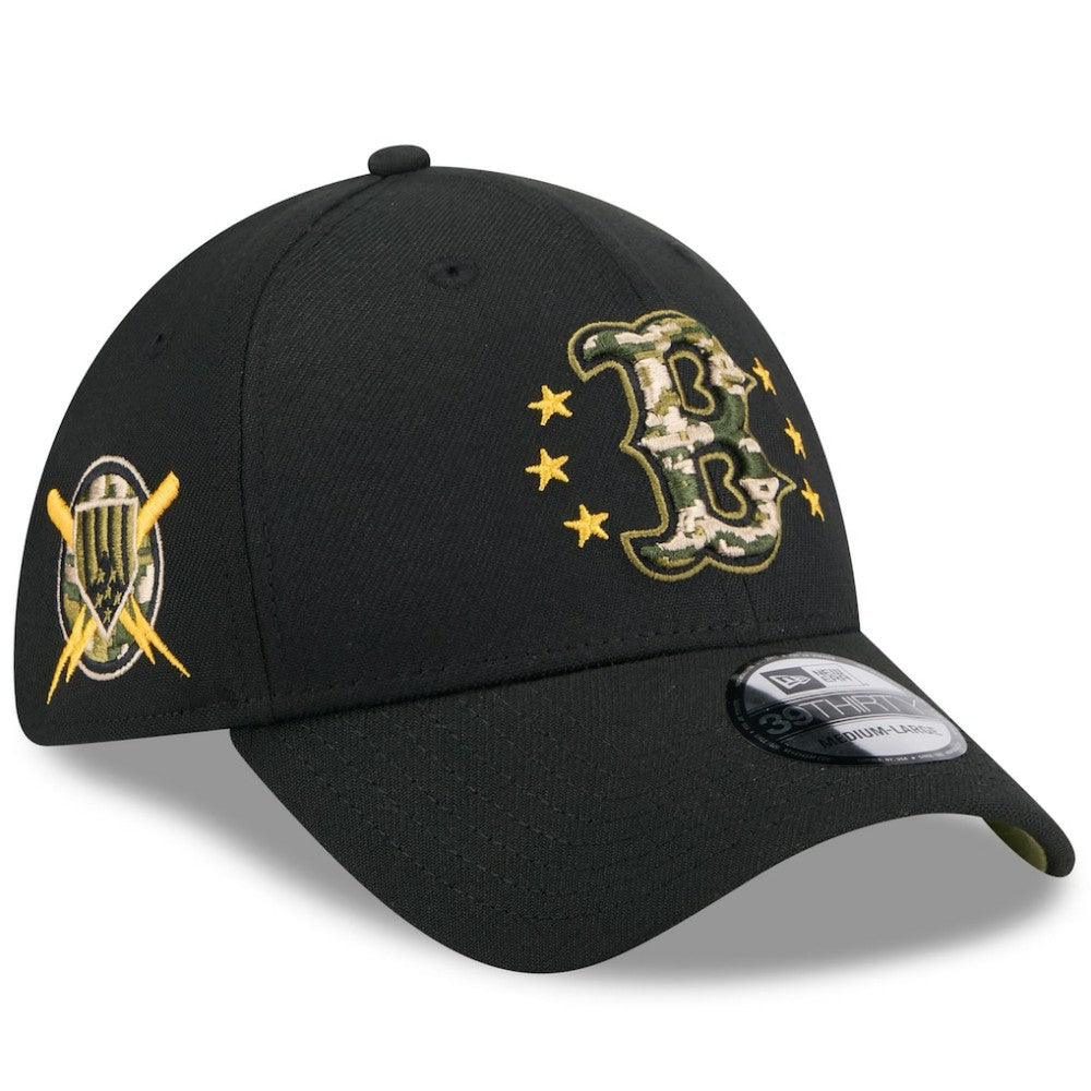 Boston Red Sox New Era 2024 Armed Forces Day 39THIRTY Flex Hat - Black Hats