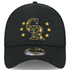 Colorado Rockies New Era 2024 Armed Forces Day 39THIRTY Flex Hat - Black Hats