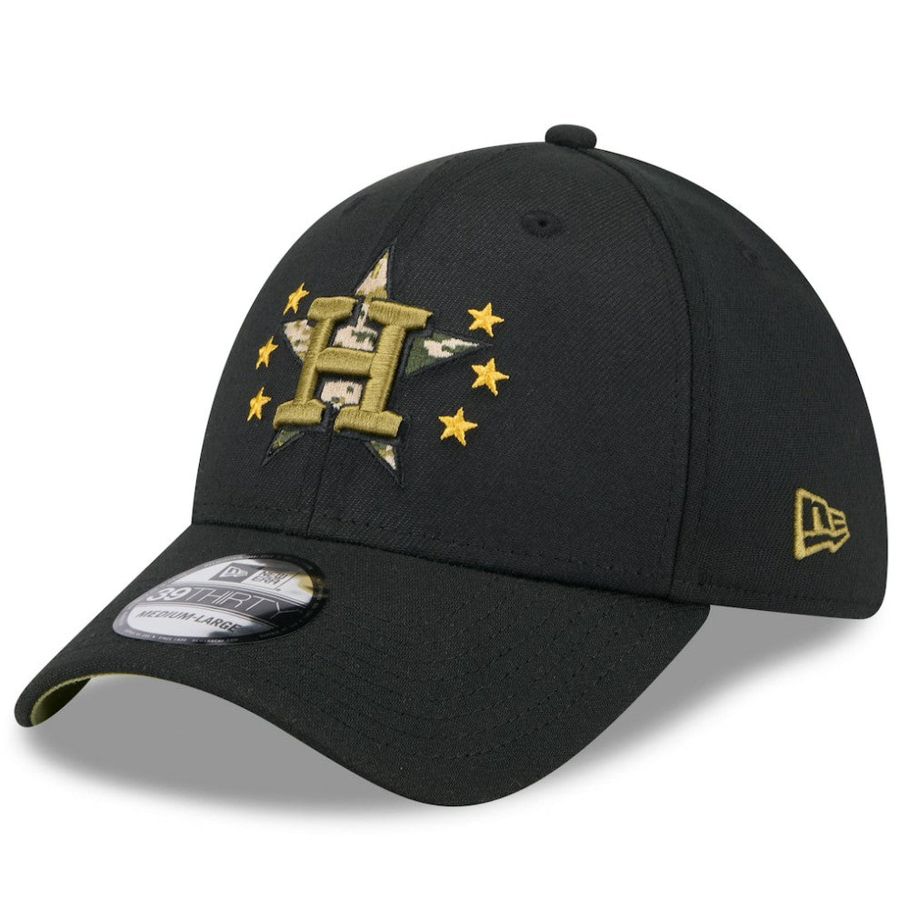 Houston Astros New Era 2024 Armed Forces Day 39THIRTY Flex Hat - Black Hats