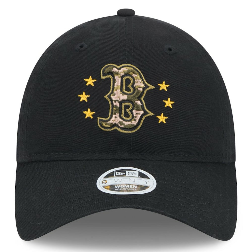 Boston Red Sox New Era Women's 2024 Armed Forces Day 9TWENTY Adjustable Hat - Black Hats