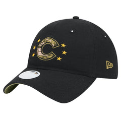Chicago Cubs New Era Women's 2024 Armed Forces Day 9TWENTY Adjustable Hat - Black Hats