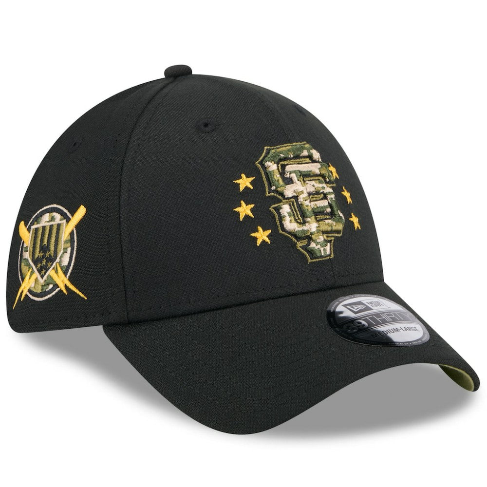 San Francisco Giants New Era 2024 Armed Forces Day 39THIRTY Flex Hat - Black Hats