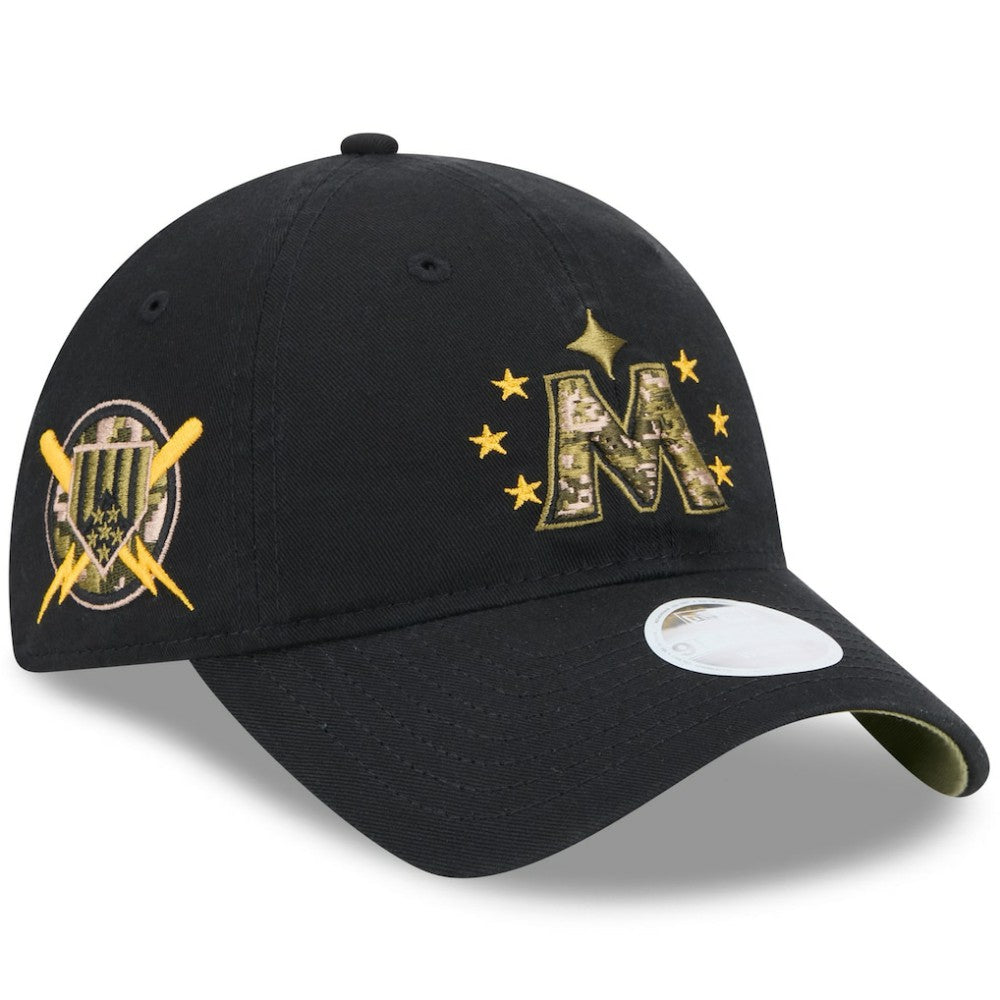 Minnesota Twins New Era Women's 2024 Armed Forces Day 9TWENTY Adjustable Hat - Black Hats