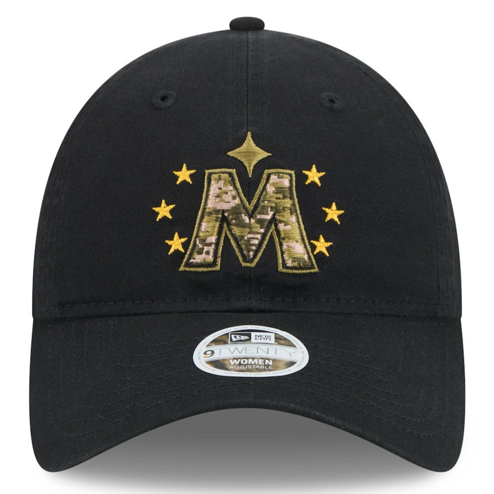 Minnesota Twins New Era Women's 2024 Armed Forces Day 9TWENTY Adjustable Hat - Black Hats