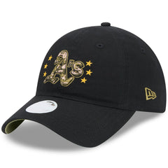 Athletics New Era Women's 2024 Armed Forces Day 9TWENTY Adjustable Hat - Black Hats