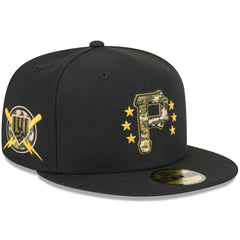 Pittsburgh Pirates New Era 2024 Armed Forces Day On-Field 59FIFTY Fitted Hat - Black Hats