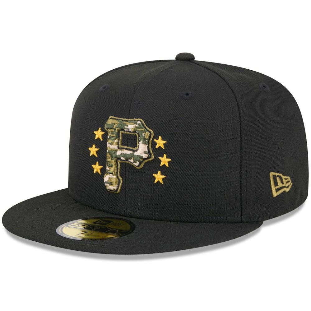 Pittsburgh Pirates New Era 2024 Armed Forces Day On-Field 59FIFTY Fitted Hat - Black Hats