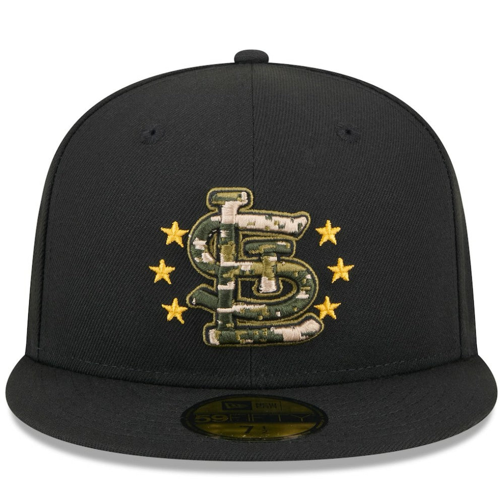 St. Louis Cardinals New Era 2024 Armed Forces Day On-Field 59FIFTY Fitted Hat - Black Hats