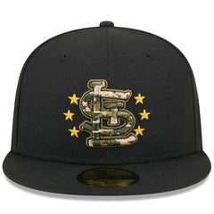 St. Louis Cardinals New Era 2024 Armed Forces Day On-Field 59FIFTY Fitted Hat - Black Hats