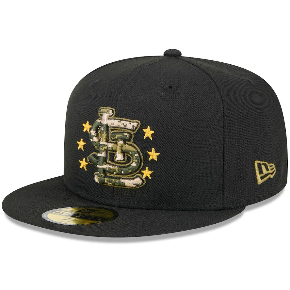 St. Louis Cardinals New Era 2024 Armed Forces Day On-Field 59FIFTY Fitted Hat - Black Hats