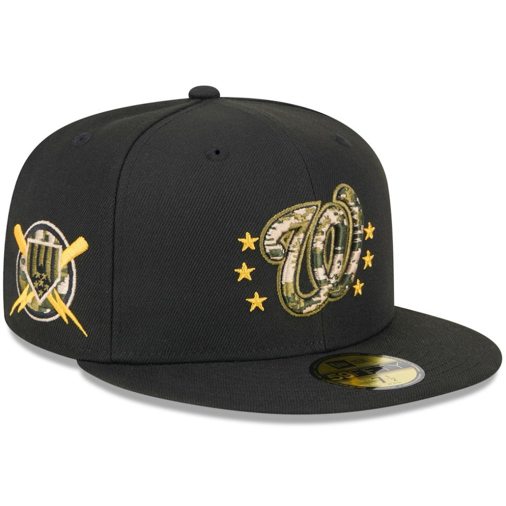 Washington Nationals New Era 2024 Armed Forces Day On-Field 59FIFTY Fitted Hat - Black Hats