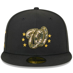 Washington Nationals New Era 2024 Armed Forces Day On-Field 59FIFTY Fitted Hat - Black Hats
