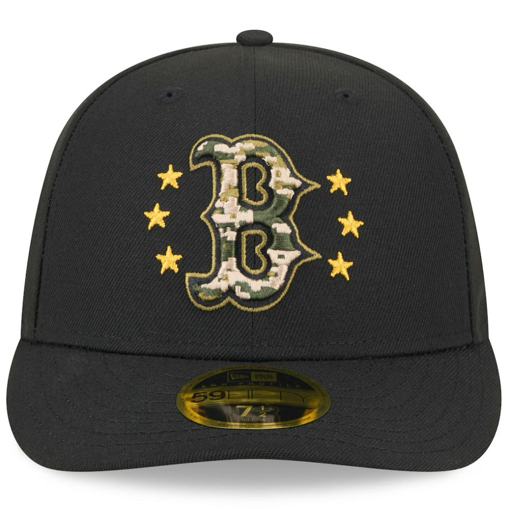 Boston Red Sox New Era 2024 Armed Forces Day Low Profile 59FIFTY Fitted Hat - Black Hats