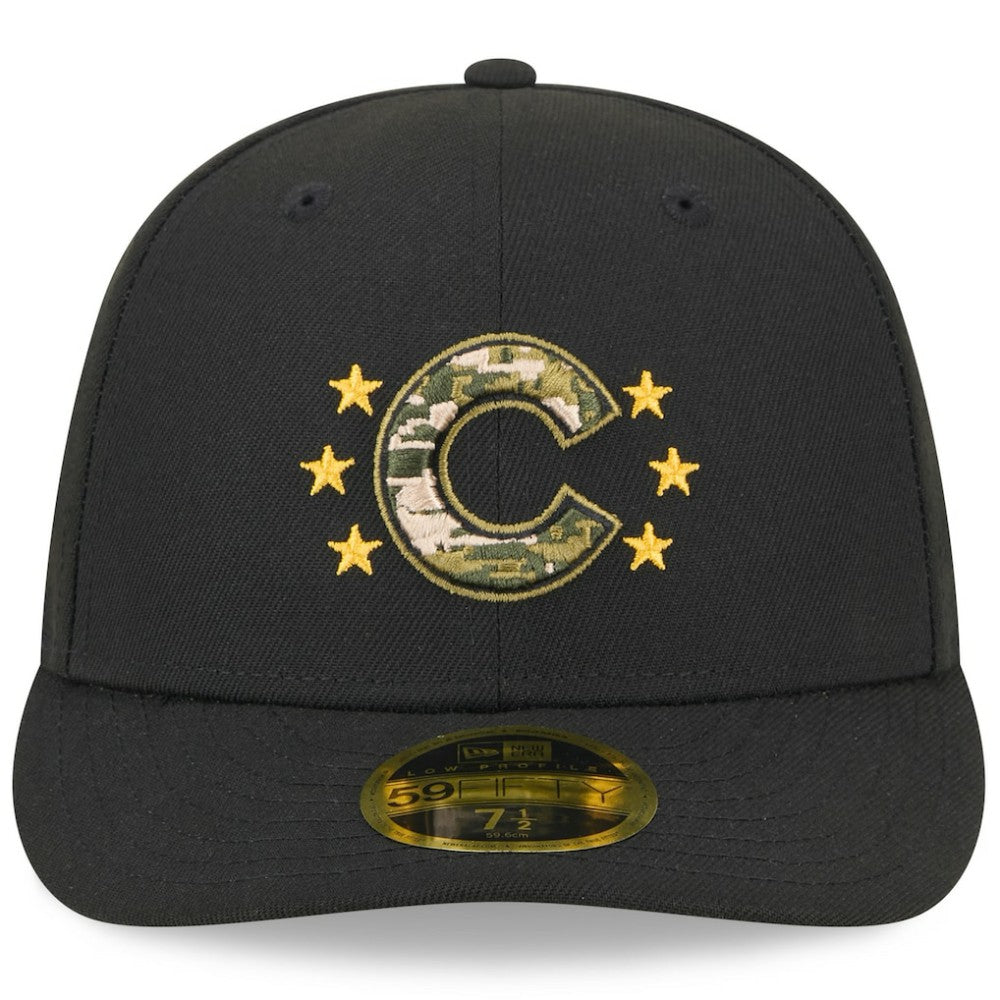 Chicago Cubs New Era 2024 Armed Forces Day Low Profile 59FIFTY Fitted Hat - Black Hats