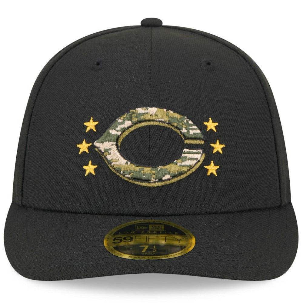 Cincinnati Reds New Era 2024 Armed Forces Day Low Profile 59FIFTY Fitted Hat - Black Hats