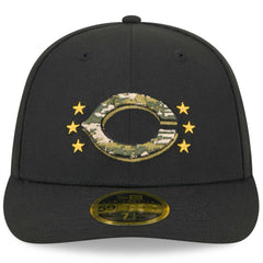 Cincinnati Reds New Era 2024 Armed Forces Day Low Profile 59FIFTY Fitted Hat - Black Hats