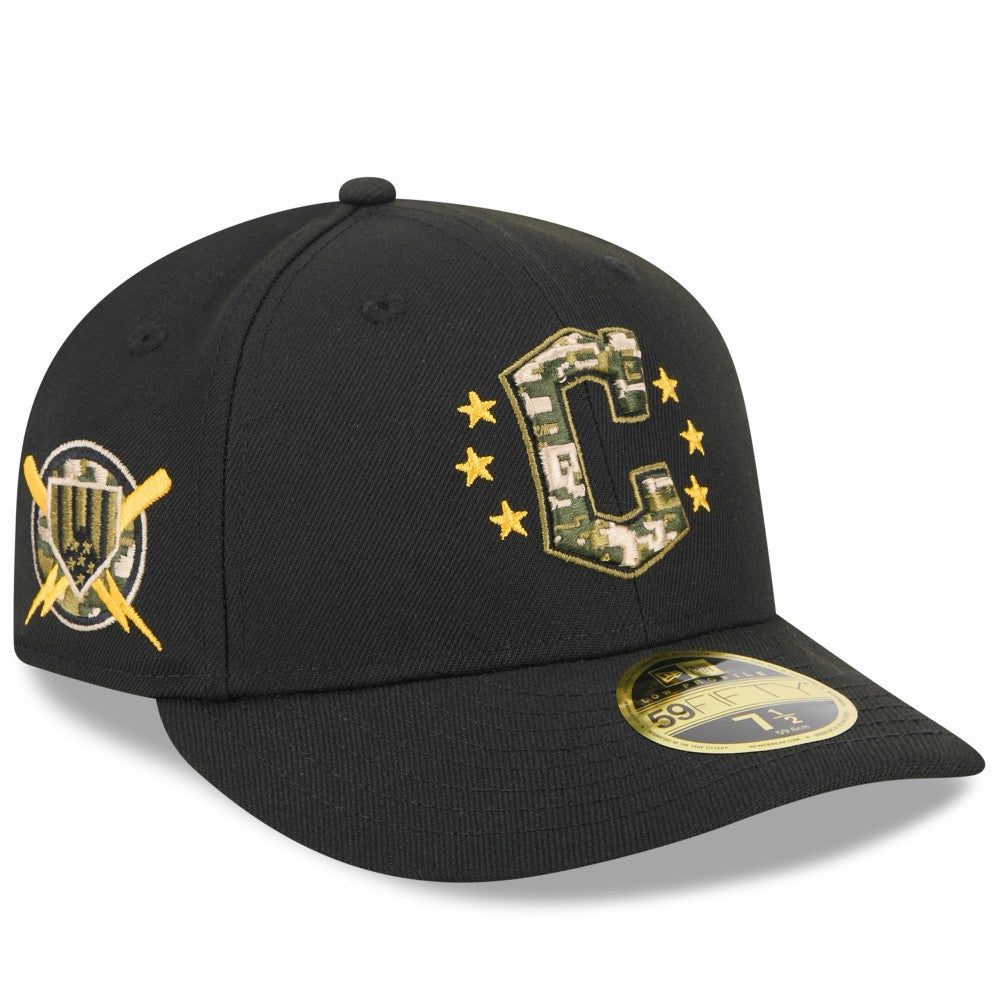 Cleveland Guardians New Era 2024 Armed Forces Day Low Profile 59FIFTY Fitted Hat - Black Hats