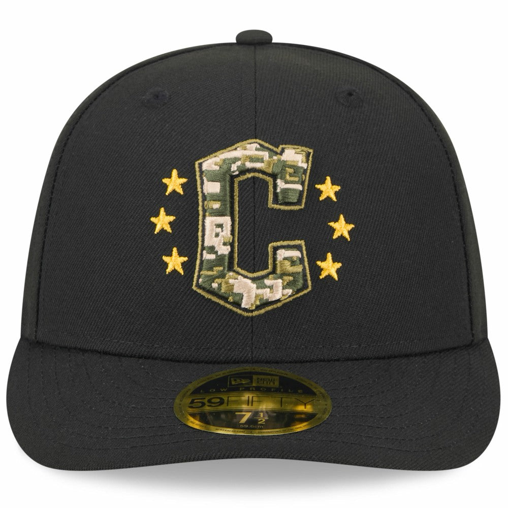 Cleveland Guardians New Era 2024 Armed Forces Day Low Profile 59FIFTY Fitted Hat - Black Hats
