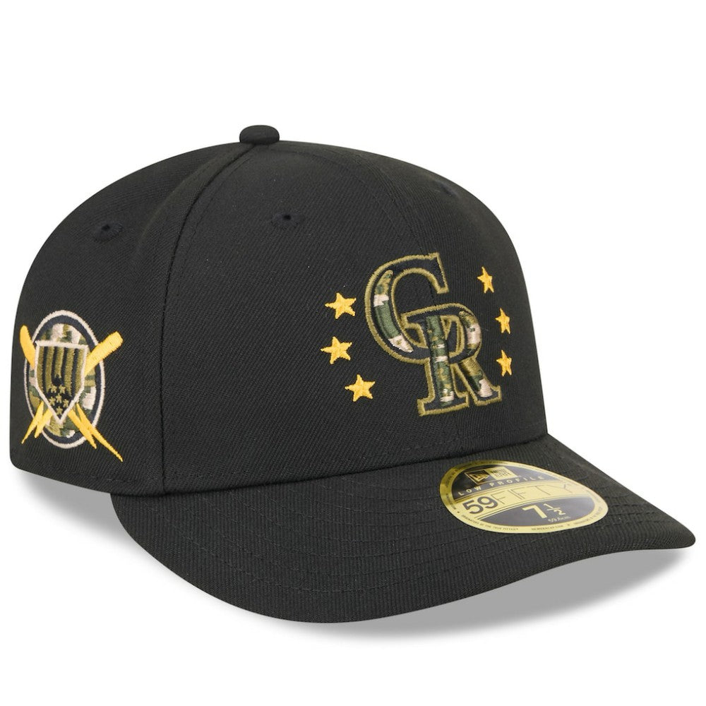 Colorado Rockies New Era 2024 Armed Forces Day Low Profile 59FIFTY Fitted Hat - Black Hats