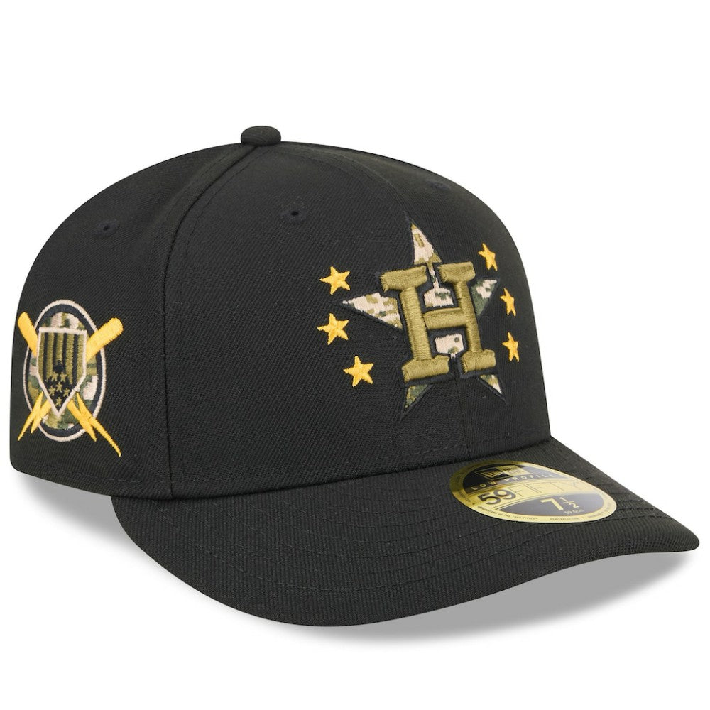 Houston Astros New Era 2024 Armed Forces Day Low Profile 59FIFTY Fitted Hat - Black Hats