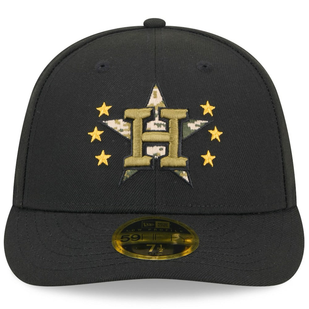 Houston Astros New Era 2024 Armed Forces Day Low Profile 59FIFTY Fitted Hat - Black Hats