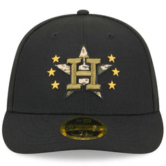 Houston Astros New Era 2024 Armed Forces Day Low Profile 59FIFTY Fitted Hat - Black Hats
