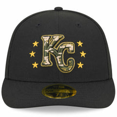 Kansas City Royals New Era 2024 Armed Forces Day Low Profile 59FIFTY Fitted Hat - Black Hats