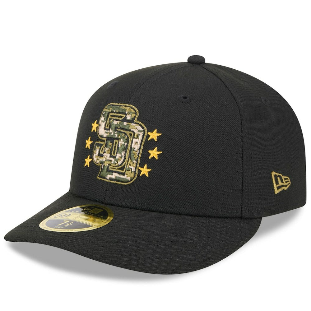 San Diego Padres New Era 2024 Armed Forces Day Low Profile 59FIFTY Fitted Hat - Black Hats