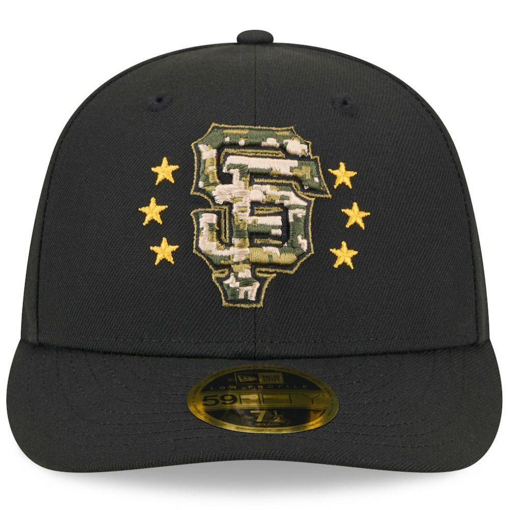 San Francisco Giants New Era 2024 Armed Forces Day Low Profile 59FIFTY Fitted Hat - Black Hats
