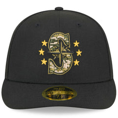 Seattle Mariners New Era 2024 Armed Forces Day Low Profile 59FIFTY Fitted Hat - Black Hats