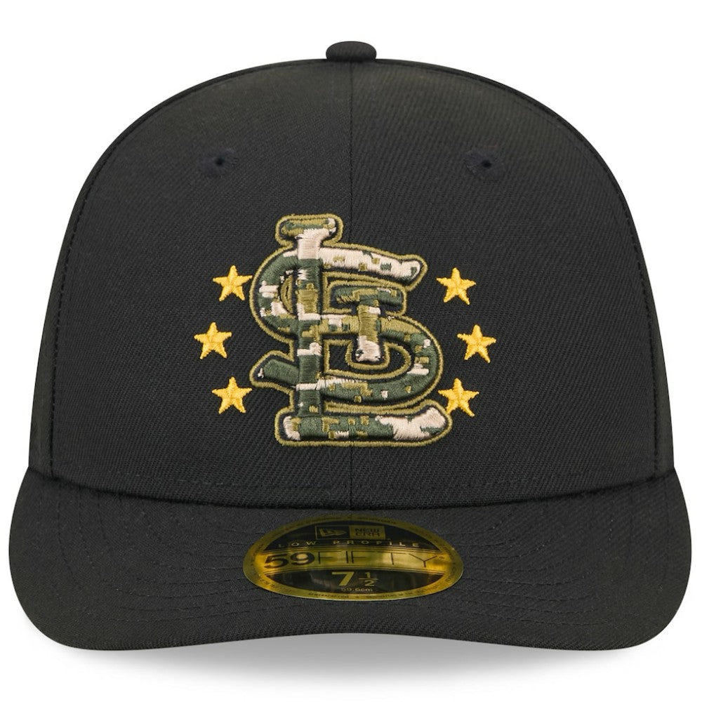 St. Louis Cardinals New Era 2024 Armed Forces Day Low Profile 59FIFTY Fitted Hat - Black Hats