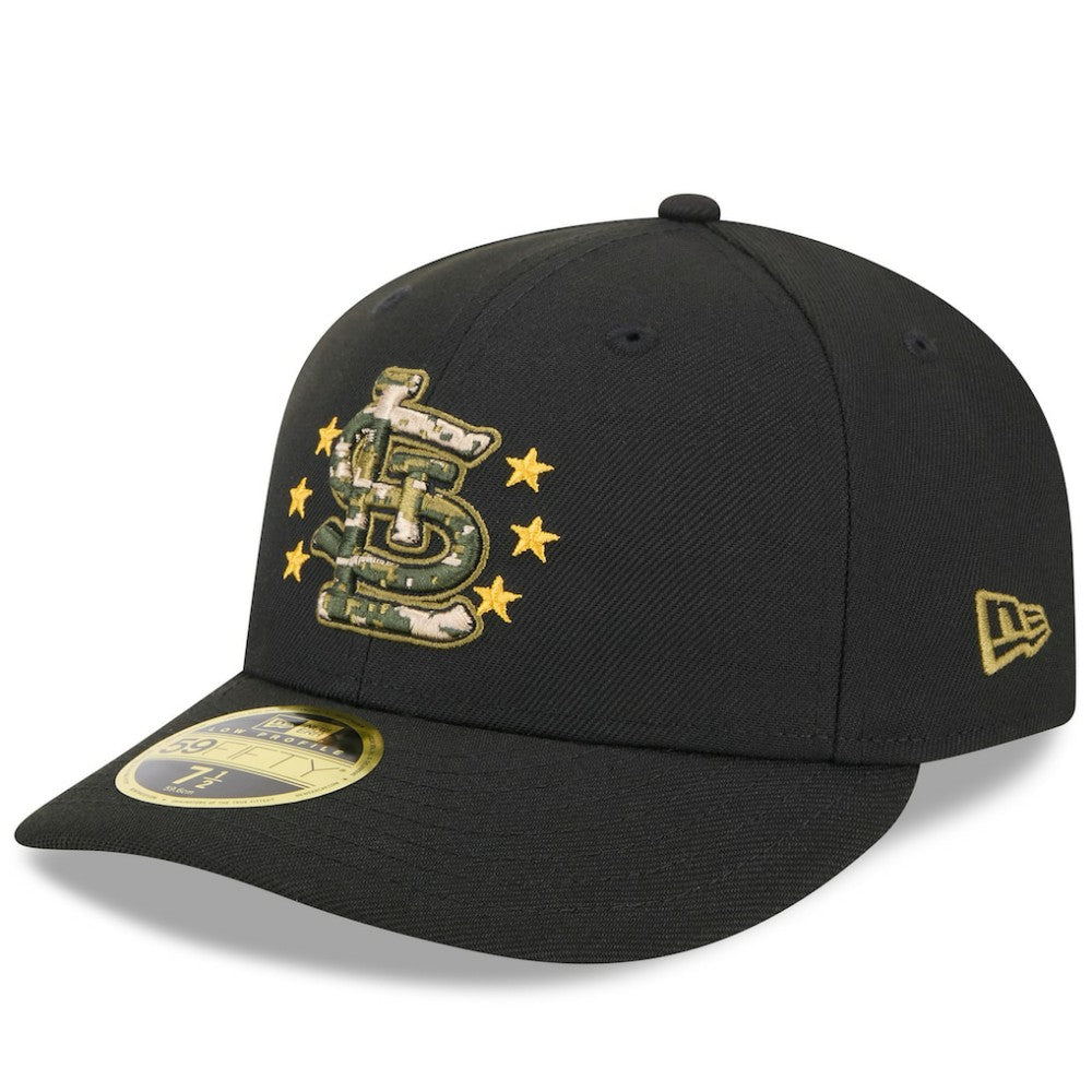 St. Louis Cardinals New Era 2024 Armed Forces Day Low Profile 59FIFTY Fitted Hat - Black Hats