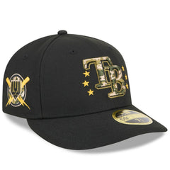 Tampa Bay Rays New Era 2024 Armed Forces Day Low Profile 59FIFTY Fitted Hat - Black Hats