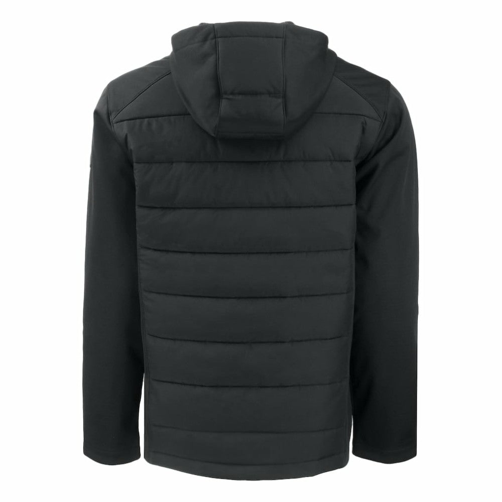 Los Angeles Dodgers Cutter & Buck Big & Tall Evoke Hybrid Eco Softshell Recycled Full-Zip Hoodie - Black Hoodies