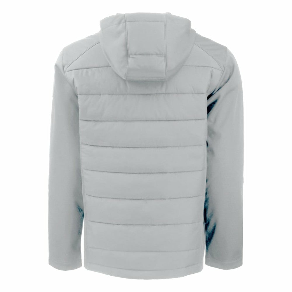 Detroit Tigers Cutter & Buck Evoke Hybrid Eco Softshell Recycled Full-Zip Hoodie - Gray Hoodies
