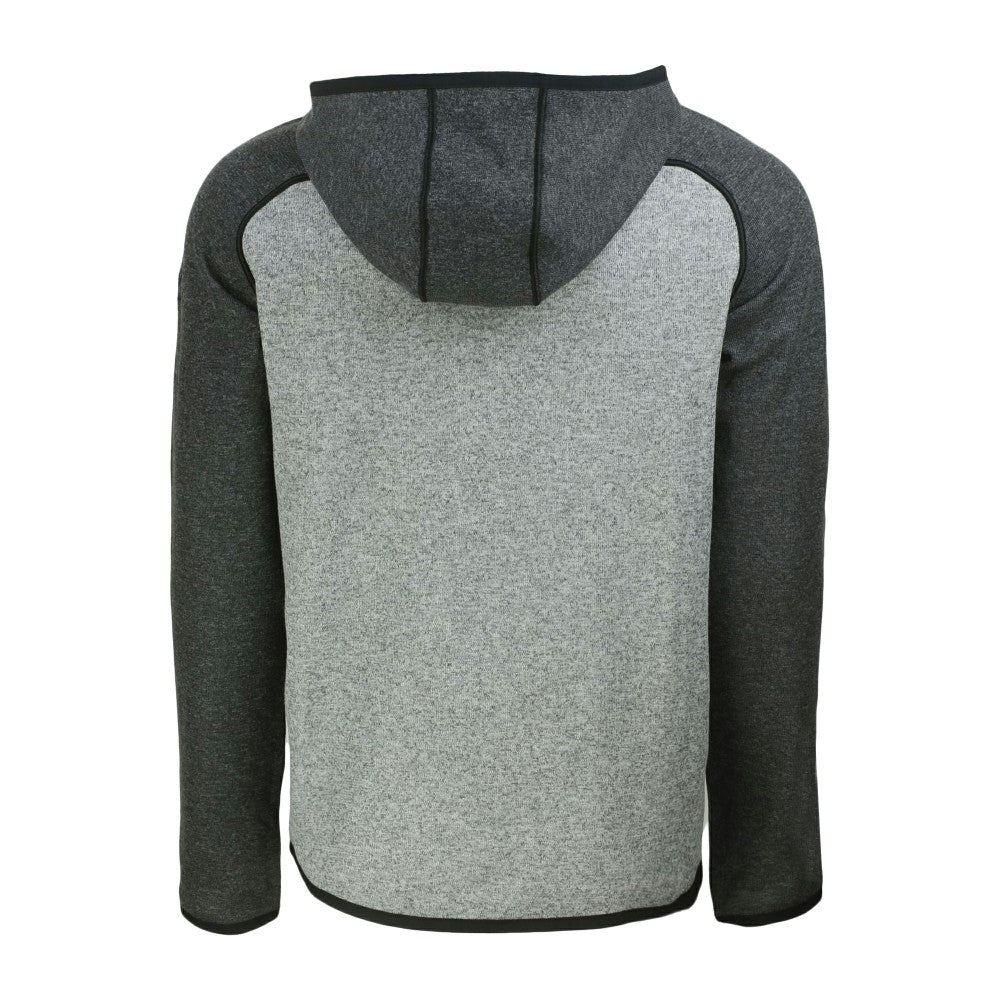 Cleveland Guardians Cutter & Buck Mainsail Full-Zip Hooded Jacket - Heather Charcoal/Heather Gray Jackets