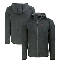 Los Angeles Angels Cutter & Buck Mainsail Full-Zip Hooded Jacket - Heather Charcoal Jackets