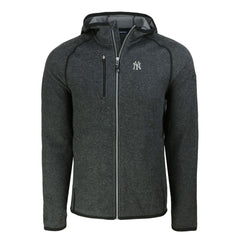 New York Yankees Cutter & Buck Mainsail Full-Zip Hooded Jacket - Heather Charcoal Jackets
