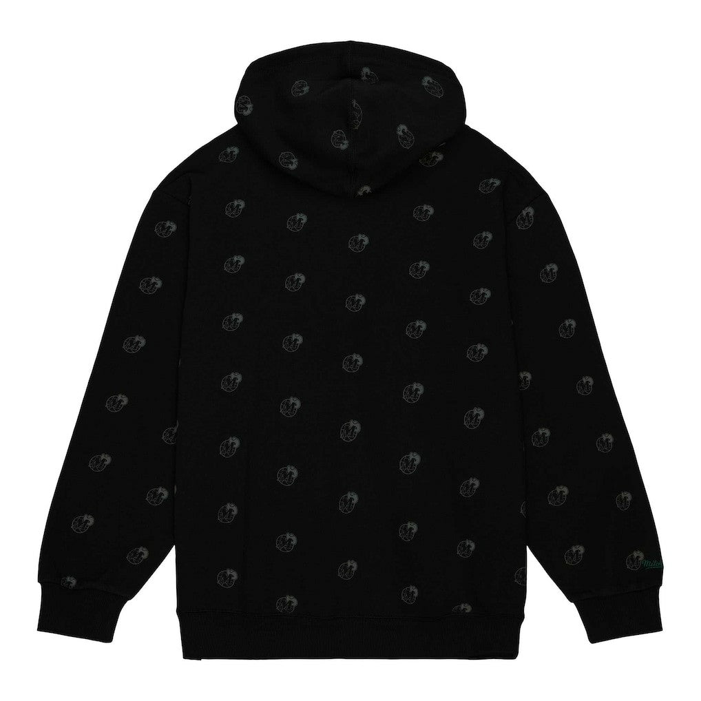 Dallas Mavericks Hardwood Classics Allover Print Pullover Hoodie Black